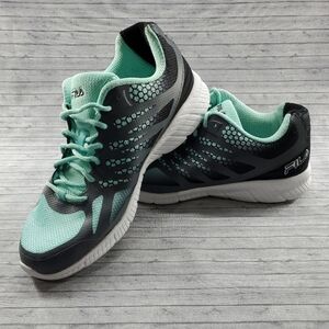 Fila Green‎ Gray Running Shoes Sneakers Memory Speedstride 5RW00022-057 Size 9.5